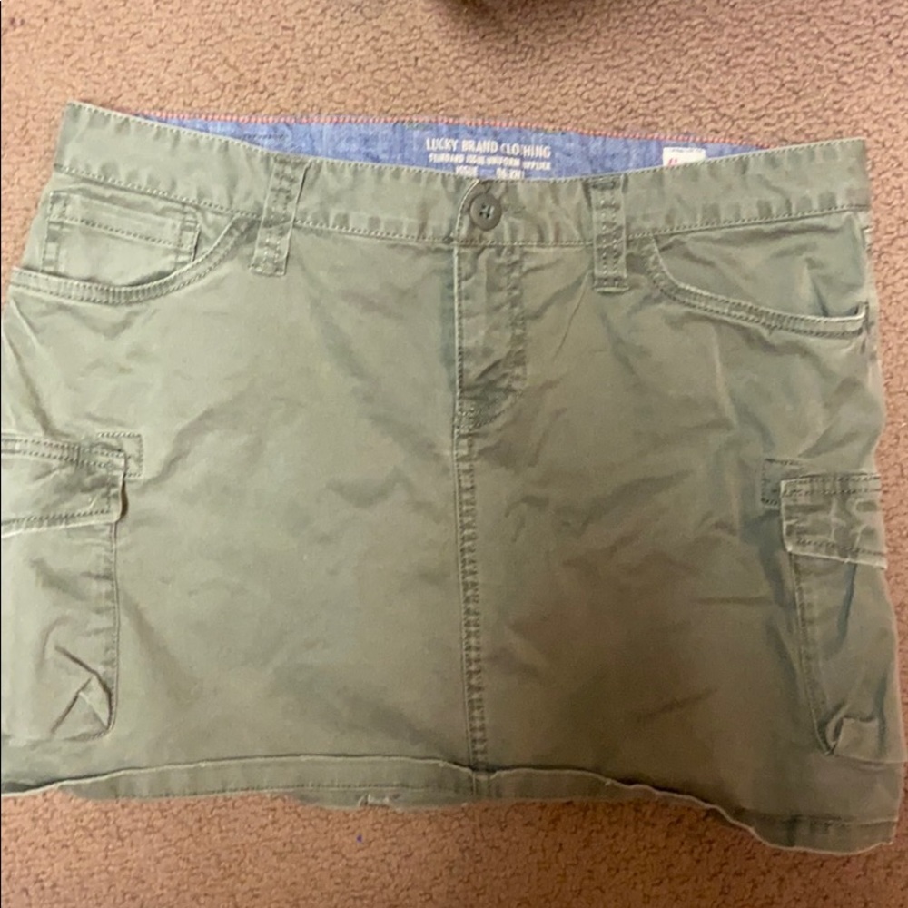 Lucky Brand Green Khaki Skirt